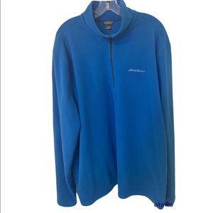 Eddie Bauer Men”s Long Sleeves TXL Fleece Royal Blue